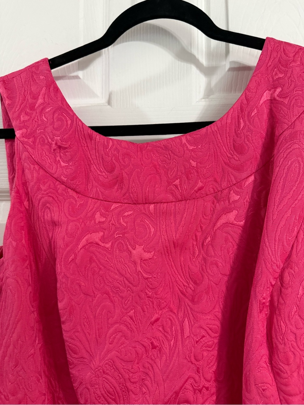 Talbots Elegant Pink Textured Sleeveless Sheath style Dress 16w